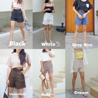 Pie short pantใหม่ กางเกงขาสั้นสุดเก๋ แต่งด้ายสี ใส่สวย เหมาะกับวันสบายๆใส่โคด WTQFUN ลด 75.- ครบ 200.- (1-30 ตุลาคม)