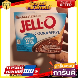 JELL-O chocolate sugar free fat free chocolate fudge, pudding &amp; pie filling, JELL-O brand 1.4 OZ JELL-O chocolate sugar