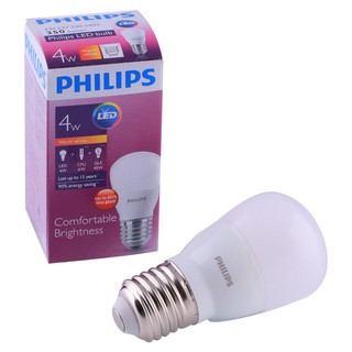 หลอดไฟ LED หลอด LED PHILIPS BULB 4วัตต์ สีเหลือง หลอดไฟ โคมไฟ หลอดไฟ LED LAMP PHILIPS BULB 4W YELLOW