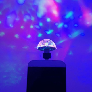 [Mapde] Mini USB LED Disco Light Portable Family Party Ball Colorful Light Club Stage Effect Lamp for Mobile Phone