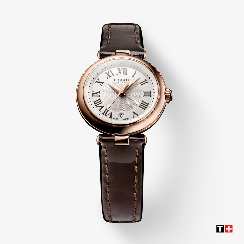 Tissot Bellissima small lady ทิสโซต์ เบลลิซซิมา สมอล เลดี้ สีขาว น้ำตาล T1260103601300 นาฬิกาผู้หญิง