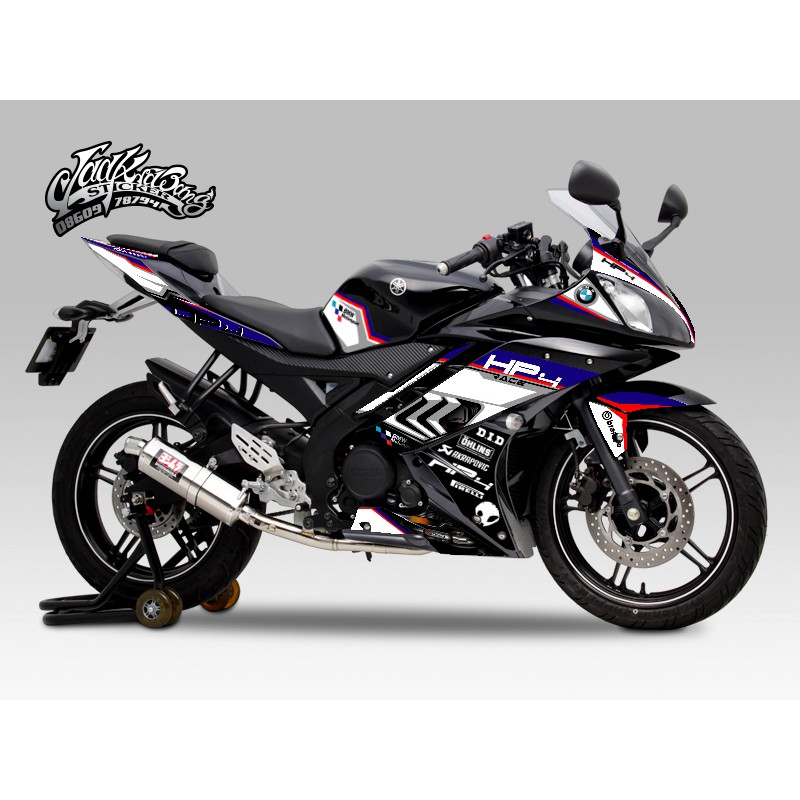 สติ๊กเกอร์แต่งลาย รถ YAMAHA YZF R15 รุ่นเก่า ลาย HP4