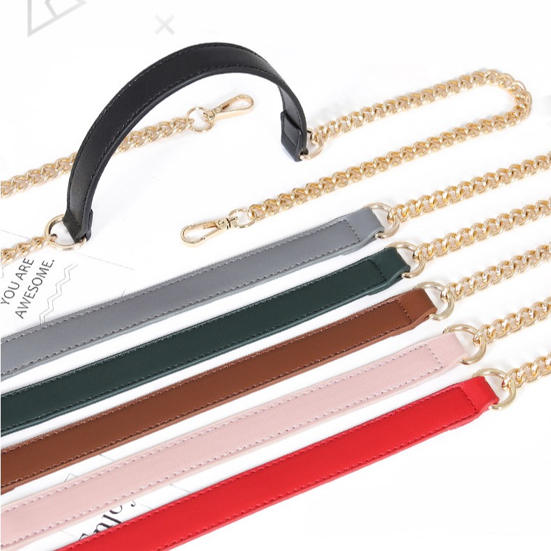 สายกระเป๋า สายโซ่อัลลอยด์ + สายหนังpu 🔺️ chain strap + PU 60 และ 110 cm.🔺️