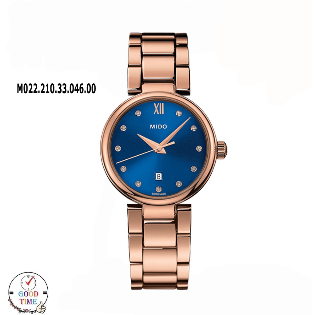 MIDO Baroncelli Donna Quartz นาฬิกาข้อมือหญิง รุ่น M022.210.33.046.00 สายสแตนเลส สินค้าใหม่ ของแท้ มีใบรับประกันศูนย์ Mi