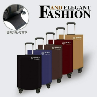 ผ้าคลุมกระเป๋าเดินทาง สีพื้น แบบสติกเกอร์ สไตล์เรียบง่าย 20 นิ้ว สีไวน์แดง