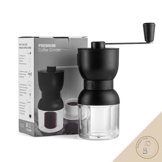 Premium Coffee Grinder เครื่องบดกาแฟ มือหมุน แบบปรับความละเอียดได้ 4 ระดับ