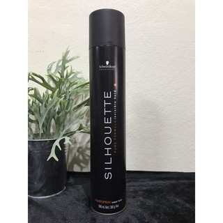 สเปรย์ฝุ่น ซีลูเอทท์ Schwarzkopf Professional SILHOUETTE Pure Formula Invisible hold Hairspray 500ml.