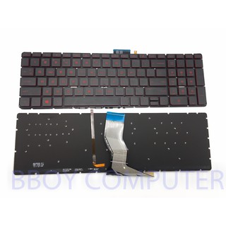 HP Keyboard คีย์บอร์ด HP Pavilion 15-AB 15-AK 15-AU 15-AN 15-AW SERIES มี Backlight