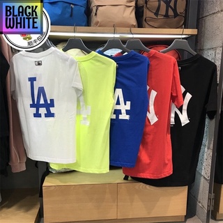 -Mlb เสื้อยืดทรงหลวมเทรนด์เรียบง่ายสําหรับผู้ชาย เสื้อยืดเท่ห์ เสื้อยืดฮิตๆ T-SHIRT เสื้อยืด oversize