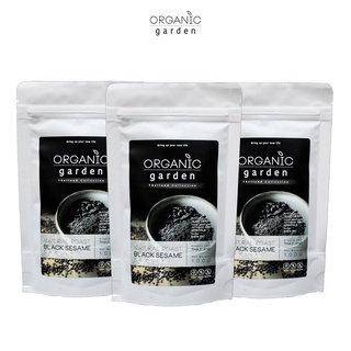 งาดำอบบด แพ็ค3ถุงOrganic garden Ground Black Sesame 100g แพ็ค 3ถุง!!! [อาหารเสริมสำหรับเด็ก แม่ตั้งครรภ์ บำรุงกระดูก]