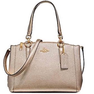 F23337 Coach Platinum สีทองโรสโกล สะพายข้าง ของแท้💯% เป๋าโค้ช รุ่นพราด้า crossbody