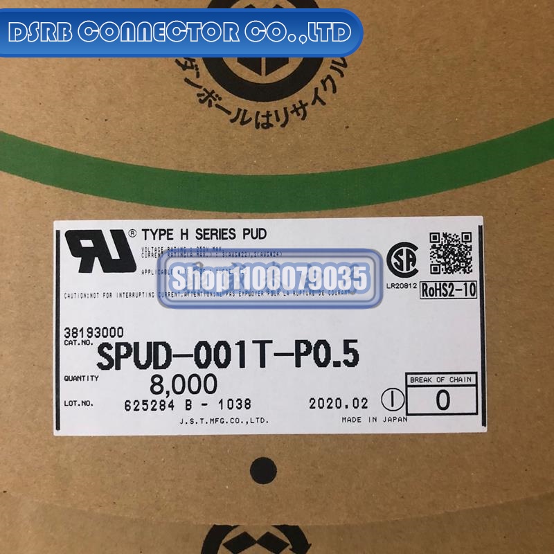 100pcs/lot SPUD-001T-P0.5 Terminal Wire gauge 22-26AWG 100% New and Original