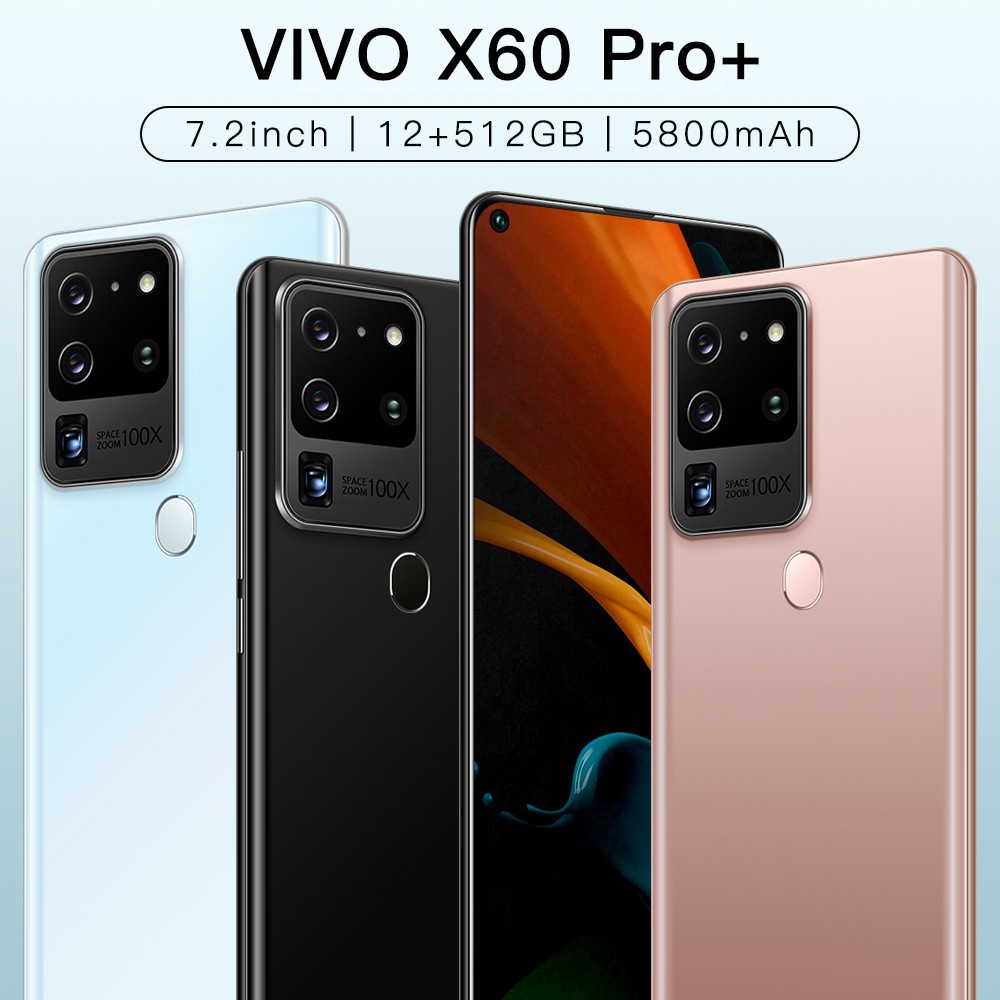 ♤โทรศัพท์มือถือ VIVO X60 5G สมาร์ทโฟน 7.2 นิ้ว โทรศัพท์หน้าจอขนาดใหญ่ ของแท้ 100% โทรศัพท์ราคาถูก