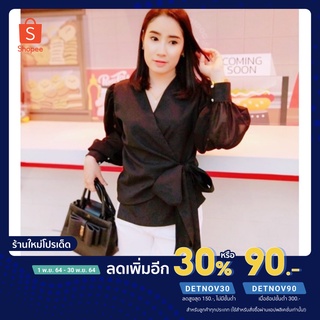 [ลด30%ใช้โค้ด DETNOV30] New‼️ เสื้อแขนยาวโบว์ใหญ่🎀🎀 รุ่นตามหา