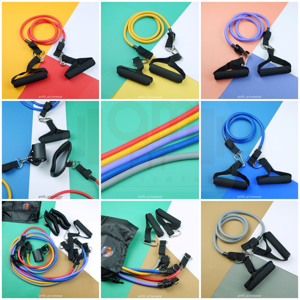 🔹octave🔹ยางยืดหูจับ แทนดัมเบล สายแรงต้าน 5 ระดับ ใช้ เล่นเวท สร้างกล้ามเนื้อ Resistance Band - รูปที่ 7