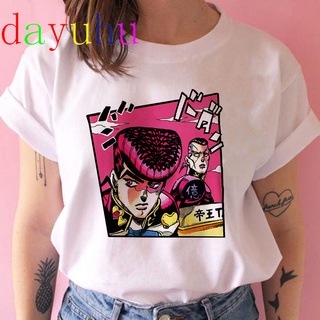 เสื้อยืด Jojo Bizarre Adventure T Shirt Women Japan Anime Summer Top T-shirt Kawaii Jojo Graphic Tshirt Unisex Cartoon