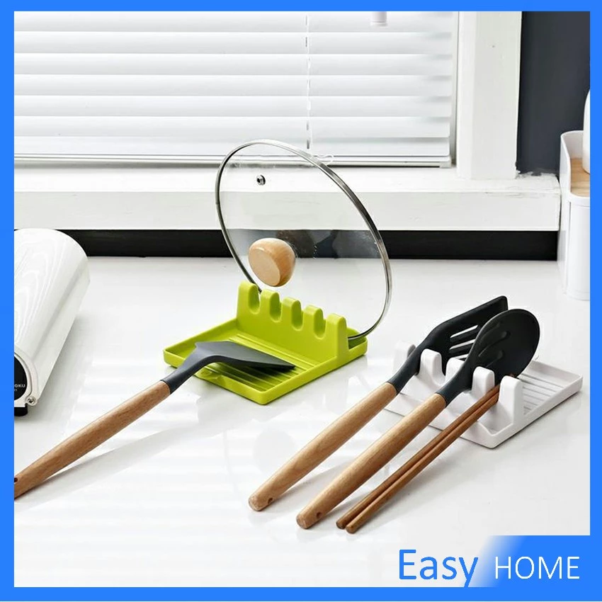 ที่ใส่พลาสติก อเนกประสงค์ ที่วางช้อนซุป ที่ครอบหม้อ Kitchen shelf