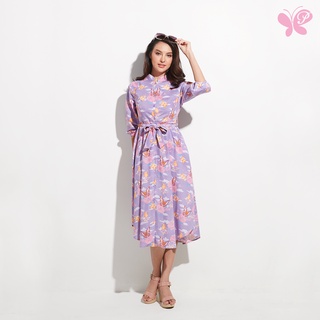 Papillon Woman Sweet Spring Mandarin Collar Dress ชุดเดรส เดรสคอจีน