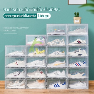 กล่องใส่รองเท้า Shoe Box on Street กล่องรองเท้า กล่องพลาสติก กล่องเก็บรองเท้า พลาสติกใส ไม่อับชื้น มีช่องระบายอากาศ