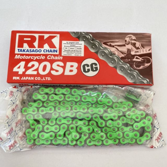 โซ่ RK สีเขียว 420/WAVE