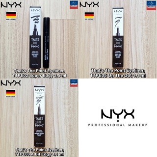 NYX® Thats The Point Eyeliner 1.1 ml or 2.5 ml นิกซ์ อายไลเนอร์ ปากกา แบบน้ำ สีดำสนิท