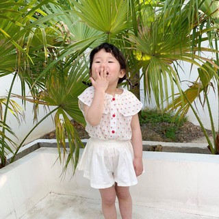 Little Flowersเสื้อคอบัวคุณลูกสาวปริ้นท์ลายดอกไม้น่ารัก