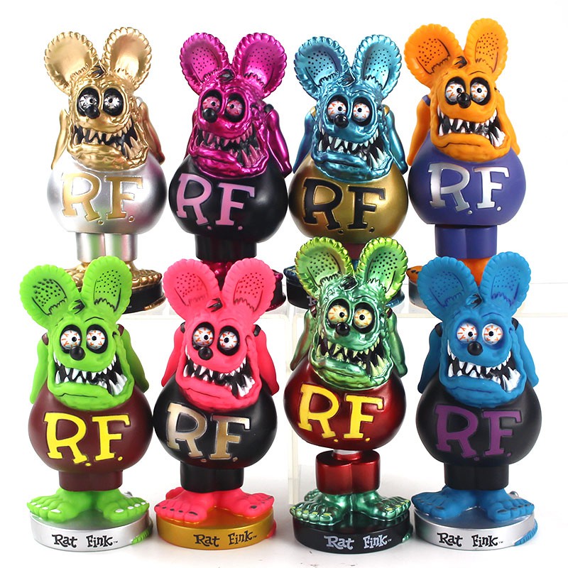8styles 18cm Rat Fink Crazy Mouse Ratfink Bobble Head Car