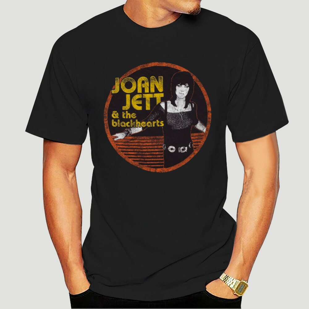 เสื้อยืดผู้ชาย JOAN JETT Jett Circle Black Hot Men Tops Tees