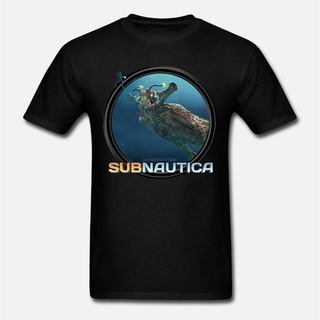 เสื้อยืดผ้าฝ้ายพิมพ์ลาย เสื้อยืด คอกลม ผ้าฝ้าย พิมพ์ลายกราฟฟิค Subnautica Icon Art แฟชั่นสําหรับผู้ชาย