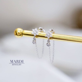 Mardi Jewelry ต่างหูเงินแท้ 925 Eve Chain Earrings