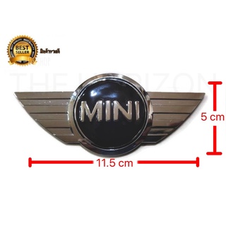 ป้ายโลโก้ Mini Cooper ขนาด 11.5 x 5 cm มีกาวสองหน้าด้านหลัง งานโลหะ คุณภาพดี**มาร้านนี่จบในที่เดียว**