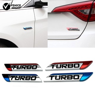 สติ๊กเกอร์ติดรถยนต์ 3 D โลหะ Turbo turbocharged