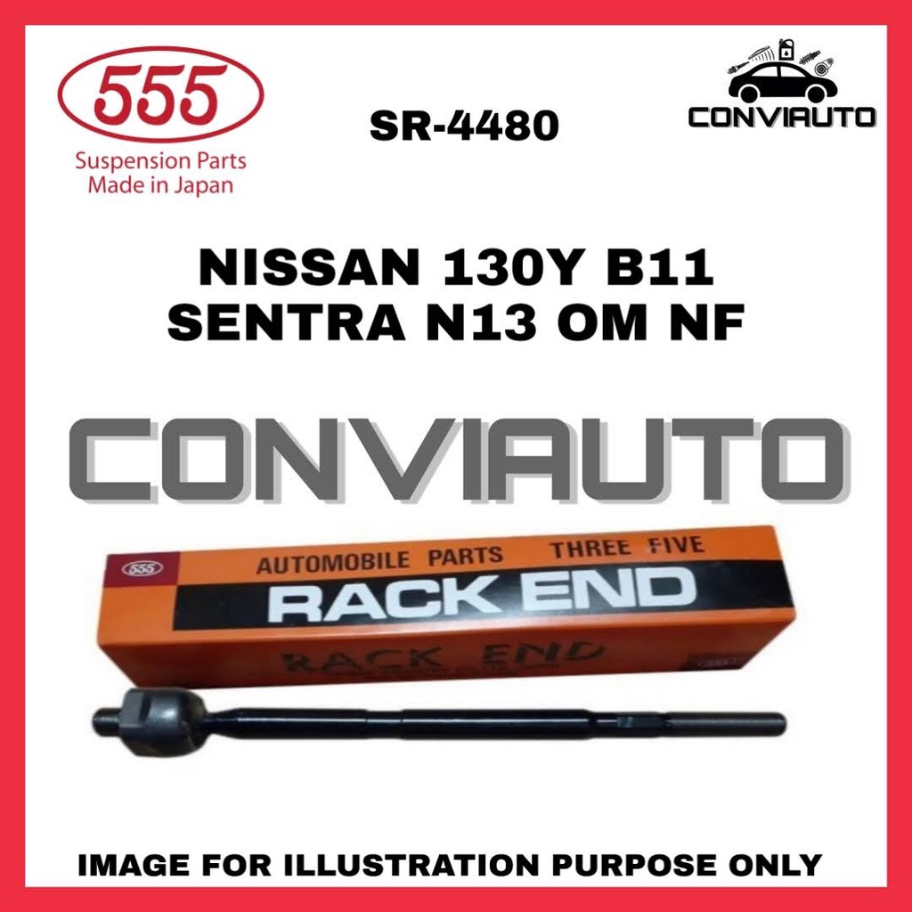 NISSAN 130Y B11 ELANTRA N13 OM NF ~ RACK END BRAND 555 (SR-4480)