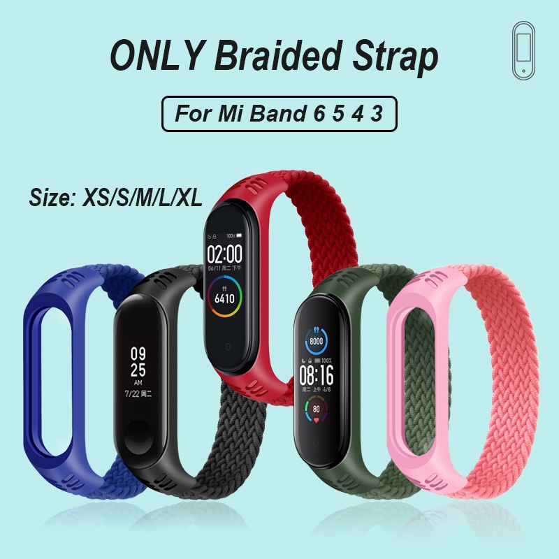 สายนาฬิกาข้อมือถัก แบบเปลี่ยน สําหรับ Xiaomi Band 5 and Mi Band 4 Mi Band 3 Mi Band 6