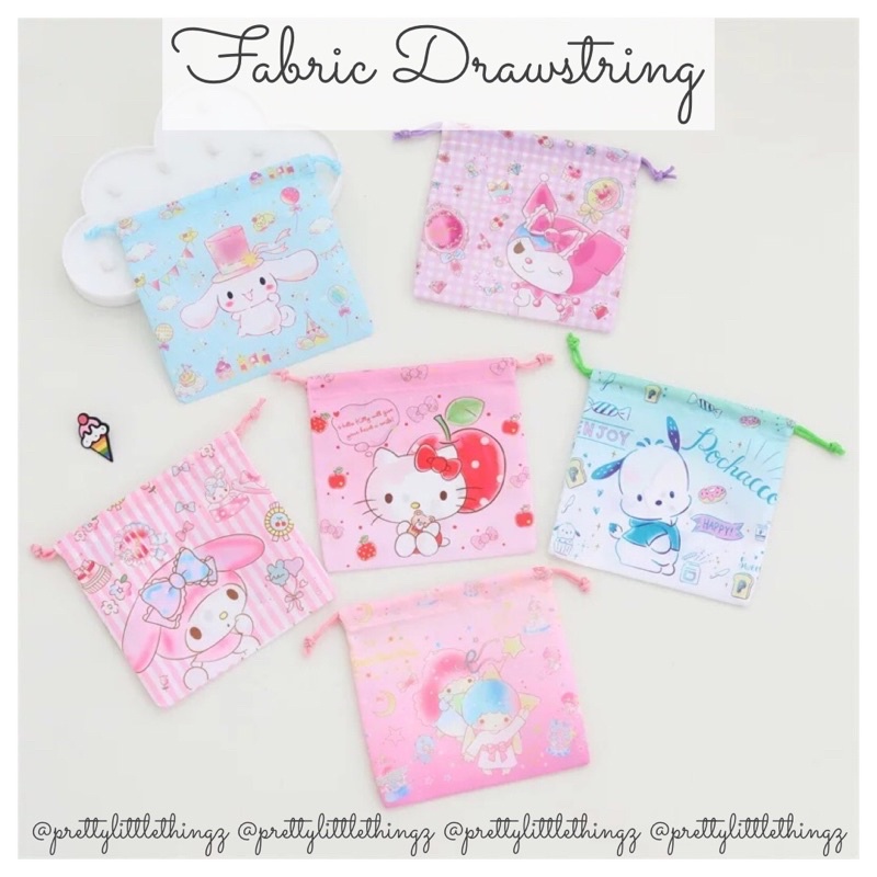 ️50 DESIGNS * SG * เชือกรูดผ้า (Tuxedosam, Badtz Maru, Pochacco, Kerppi, Melody Sanrio)