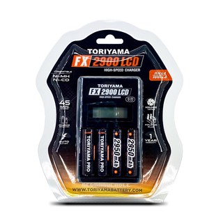 Toriyama แท่นชาร์จ FX 2900 +ถ่าน AA 2950mAh PRO (แพ็ค4 ก้อน)