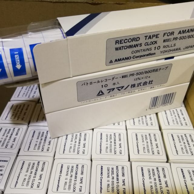 ม้วนกระดาษนาฬิกา Amano Watchman (100 ม้วน/10 กล่อง) PR500/PR600