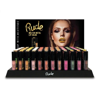 Rude Molten Metal Lip Color เนื้อสัมผัสแห้งสนิท