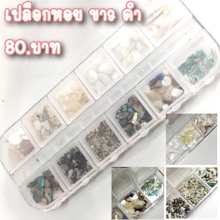 เปลือกหอยขาว ดำ by mamanailshop