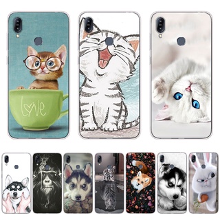 A22- เคสโทรศัพท์ซิลิโคน TPU แบบนิ่ม พิมพ์ลายธีมสัตว์เลี้ยง กันกระแทก สําหรับ Asus Zenfone max(M1)ZB555KL ZB556KL max (M2)ZB633KL max pro (M1)ZB601KL ZB602KL