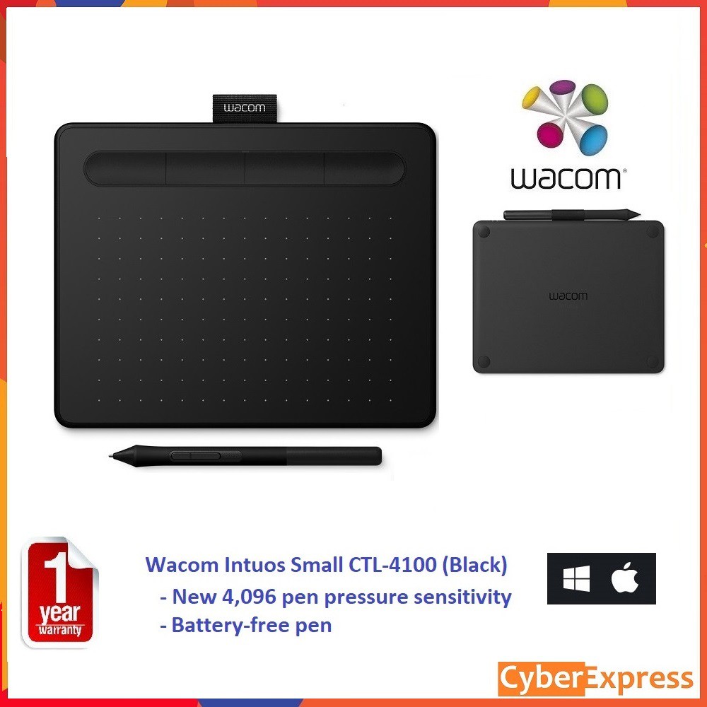 Wacom Intuos Pen Small New เม้าส์ปากกา วาคอม (CTL-4100/K0-CX) - Black