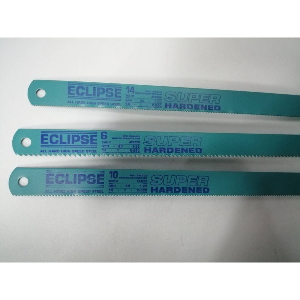 ECLIPSE ใบเลื่อยตัดเหล็ก ใบเลื่อยเครื่องชัก HERO ECLIPSE หน้ากว้าง 25.4มิล(1") ยาว 350 มิล(14") 6ฟัน 10ฟัน 14ฟัน