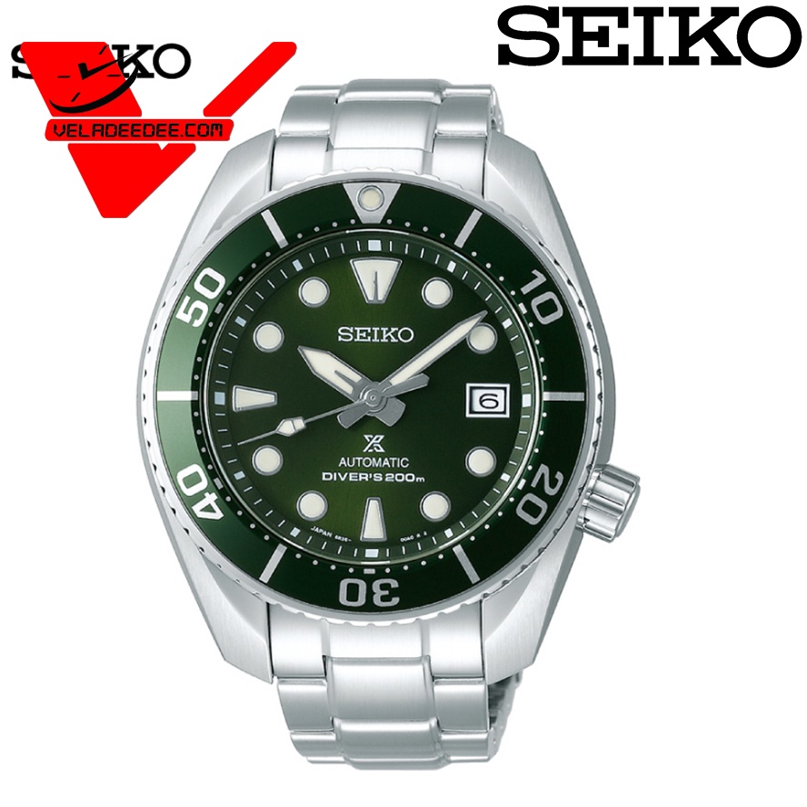Seiko Green Sumo SPB103 Scuba Diver MADE IN JAPAN Sport Automatic  ซูโม่เขียว นาฬิกาข้อมือ Stainless Strap รุ่น SPB103J1