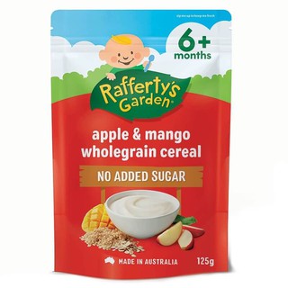 Raffertys Garden 6+ Months Apple &amp; Mango Wholegrain Cereal 125g