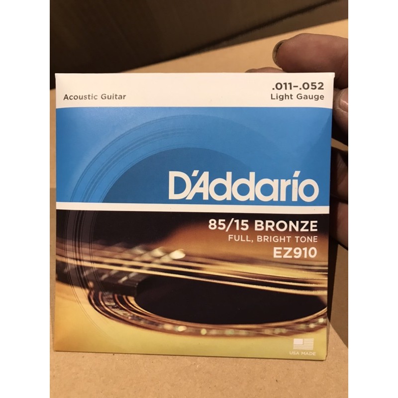 !!ของแท้ 100%สายกีต้าร์โปร่ง เบอร์10 daddario ez900 สายแท้ 100% รับประกันแท้ ถ้าปลอม ยินดีคืนเงิน โมส มิวสิค