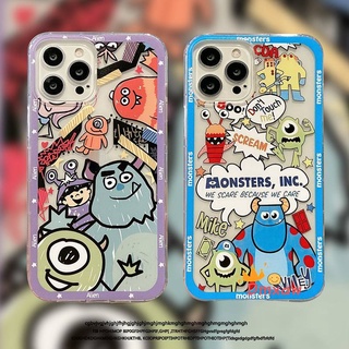 เคสโทรศัพท์มือถือแบบนิ่ม ใส ลายการ์ตูน Mike Sulley Monster น่ารัก สําหรับ Samsung Galaxy M53 M33 M23 A73 A53 A33 A22 A32 A52 A52S A72 A42 M42 A12 M12 5G A23 A13 4G