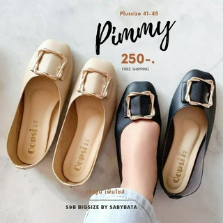 รองเท้าไซส์ใหญ่ คัชชู pimmy 41-45 รองเท้าทำงาน หุ้มส้น หัวตัด ส้นเตี้ย Bigsize Plussize