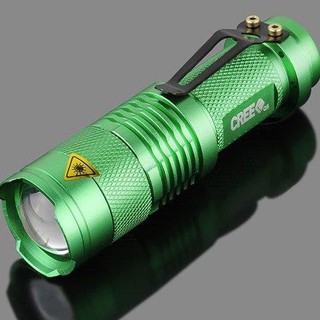 ﻿Mini led torch ไฟฉายจิ๋วแรงสูง สว่างจับใจ CREE 14500 รุ่น SK68 สามารถใช้ถ่าน AA สีเขียวอ่อน