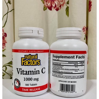 วิตามินซี Natural Factors Vitamin C Time Release 1,000mg 180 Tablets