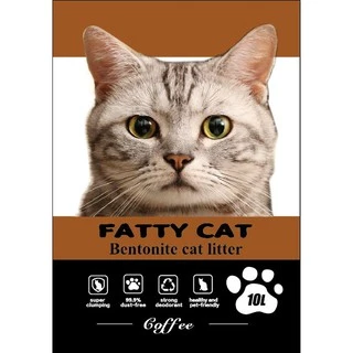 คุ้มสุดๆ ทรายเเมวภูเขาไฟFatty cat กลิ่นหอม10 ลิตร จับตัวเป็นก้อนมีขนาดเล็กกว่าทรายเม็ดกลมทั่วไป ใช้งานได้นาน
